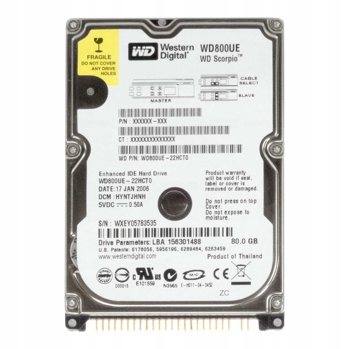 Wd Scorpio 80GB 5.4K 2MB Ata 2.5'' WD800UE