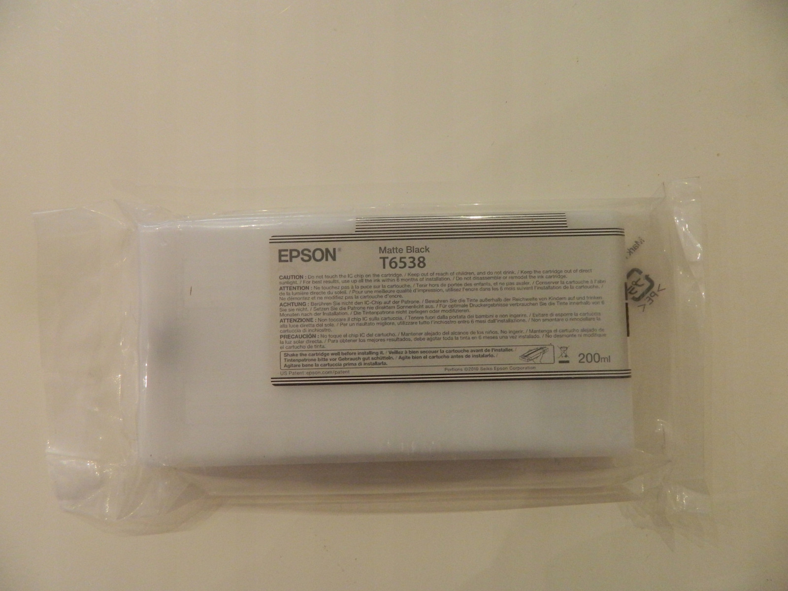 Inkoust Epson T6538 Matte Black Originál C13T653800 200 ml