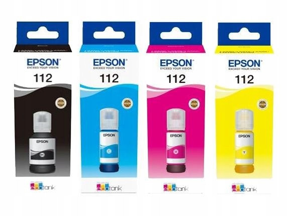 4x originální inkoust Epson ET112 L11160 L15160 L6460