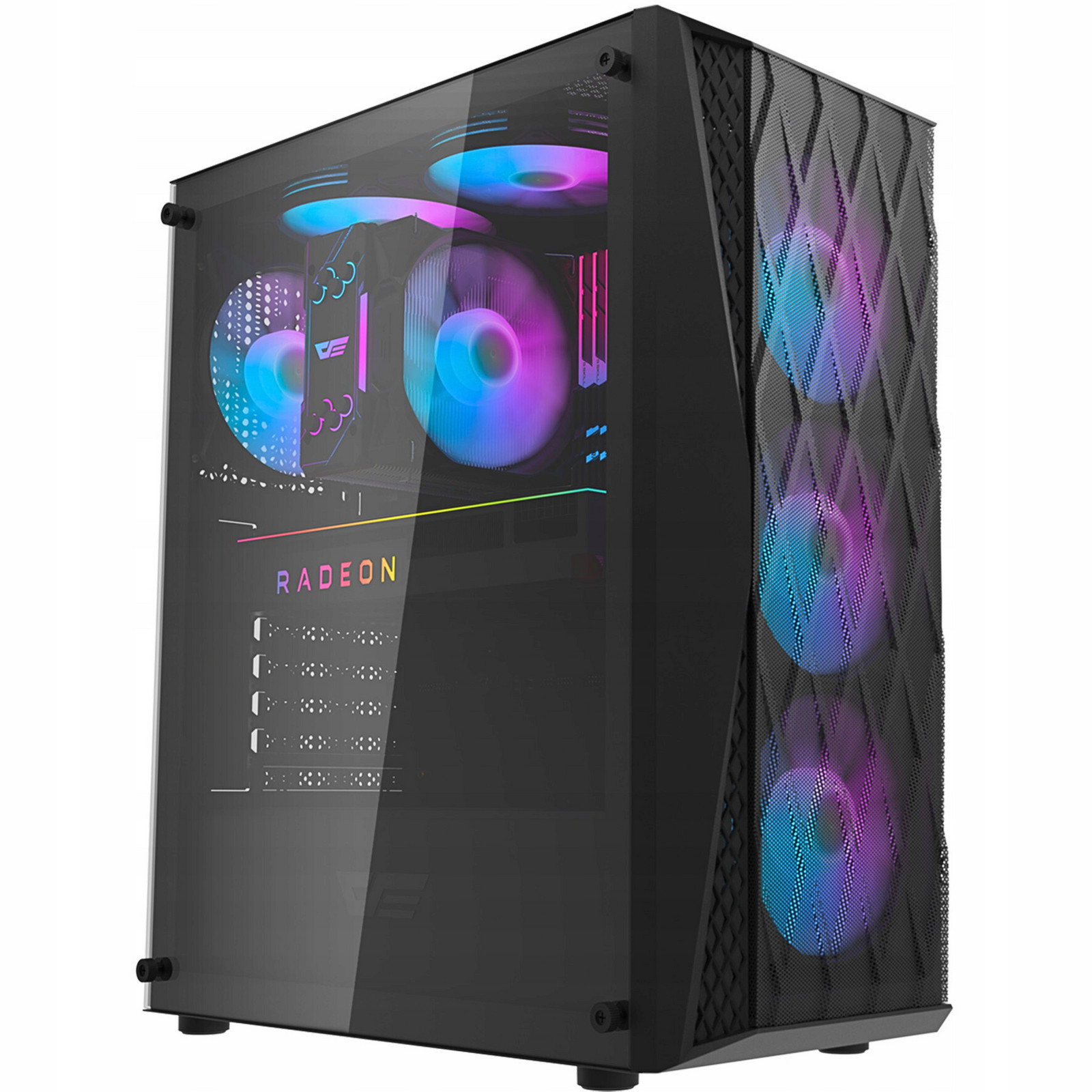 Darkflash DK352 Mesh Počítačová Skříň Atx Led Rgb MIDI Tower Okno Sklo