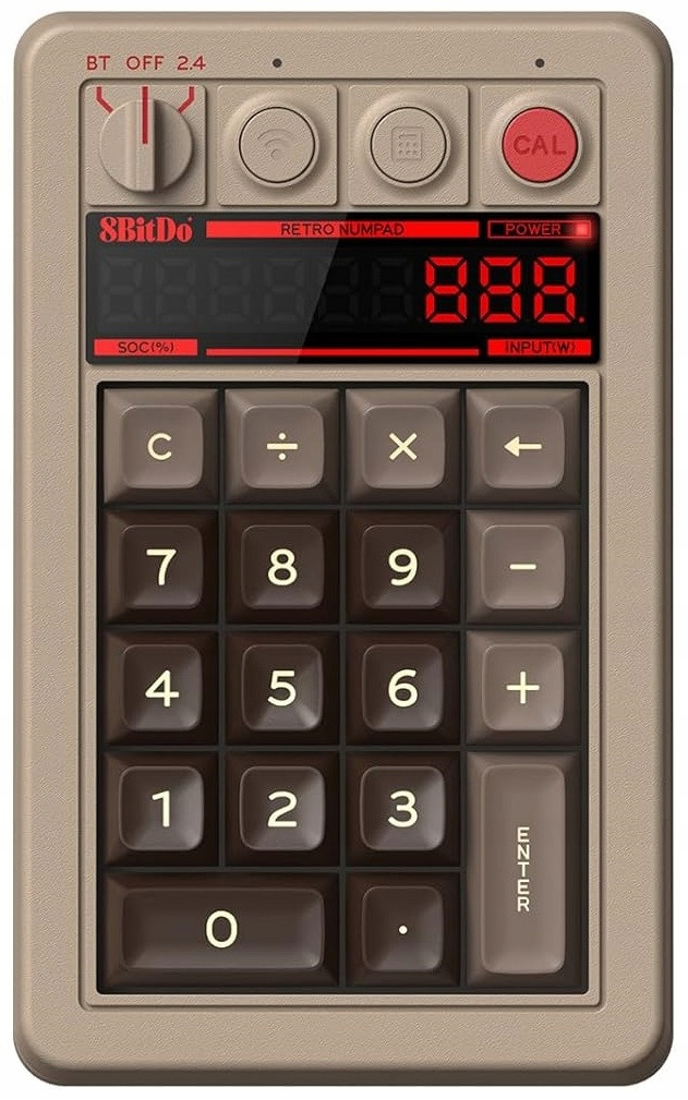 Numpad Mechanický s kalkulačkou 8Bitdo Retro Mechanical Numpad C64