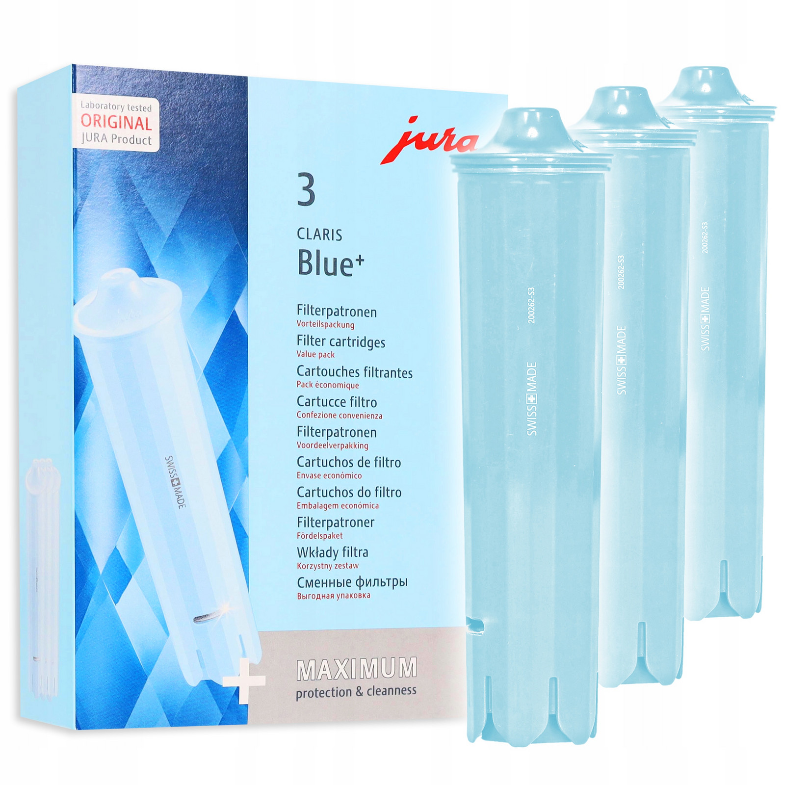 3x vodní Filtr kávovar Jura Claris Blue Originální