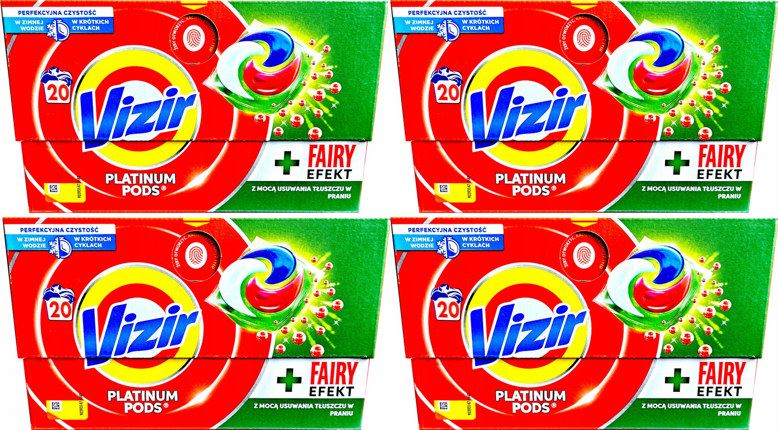 Vizir Platinum Pods Biel Fairy Effect Kapsle na praní 80 praní