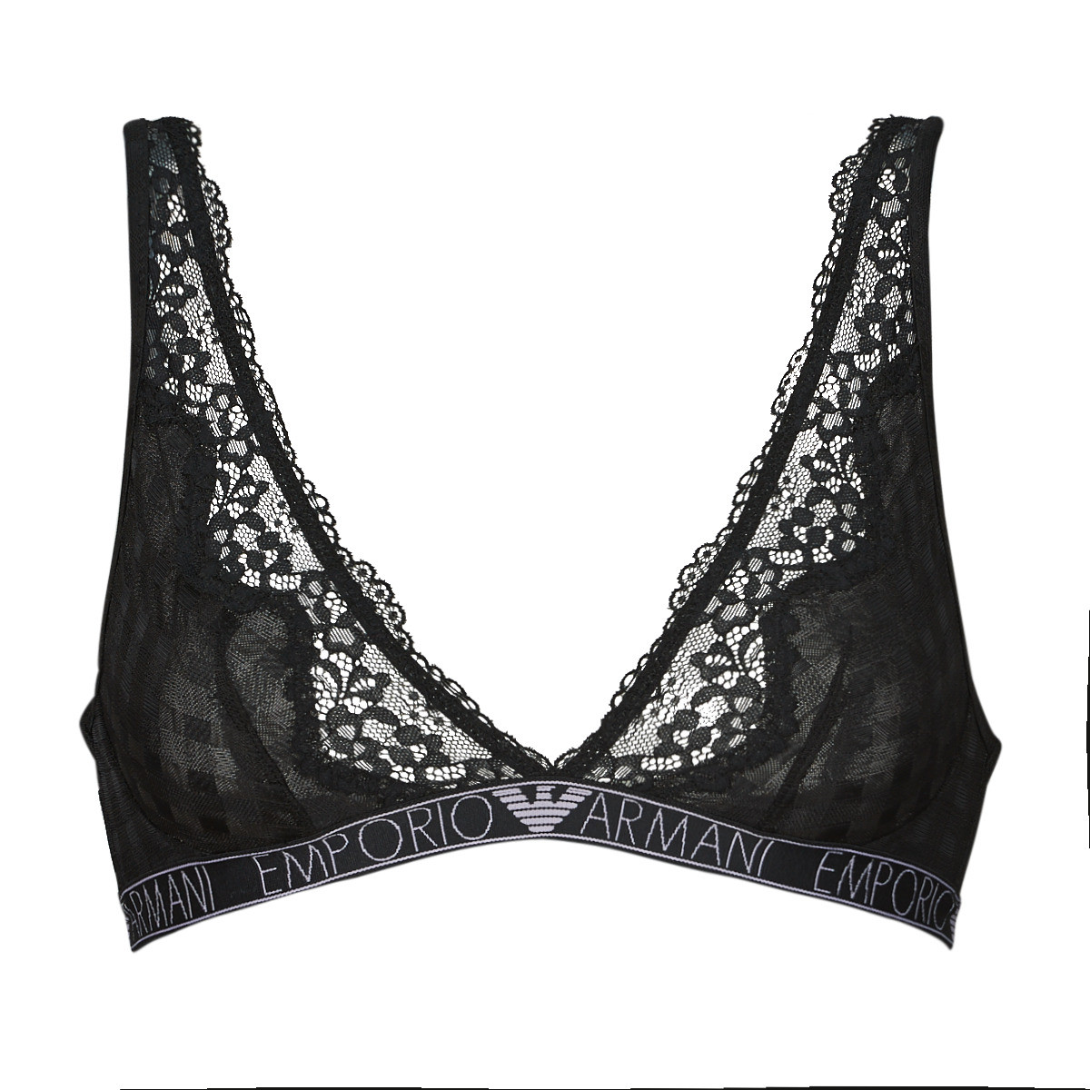 Emporio Armani  VICHY MESH   LACE  Černá