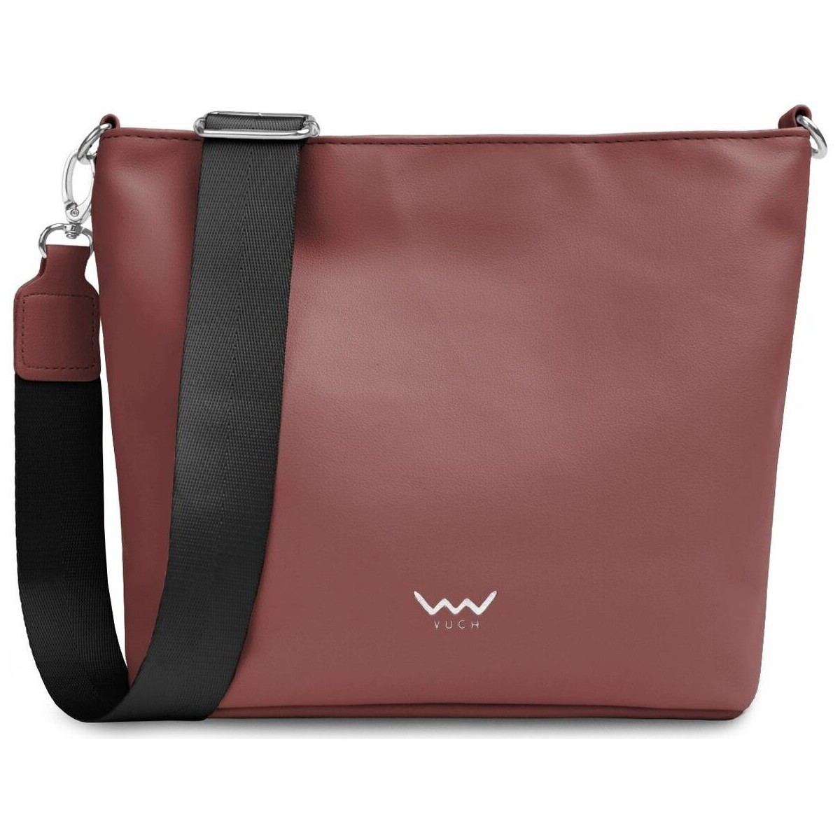 Vuch  Dámská crossbody kabelka Sabin Wine vínová  Bílá