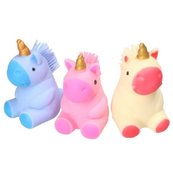 Antistresová hračka squishy jednorožec - bílá