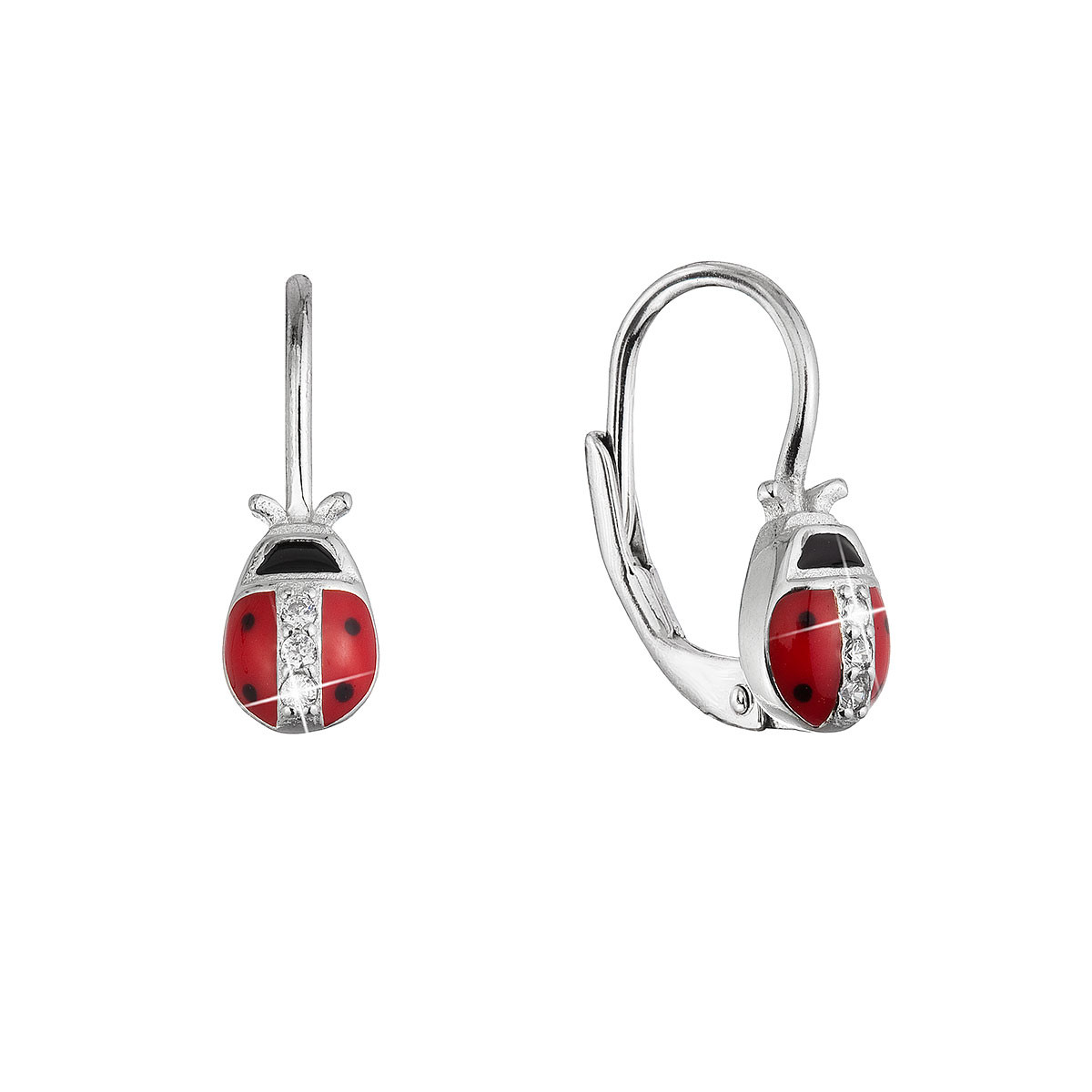 Evolution Group Stříbrné náušnice berušky 11534.1