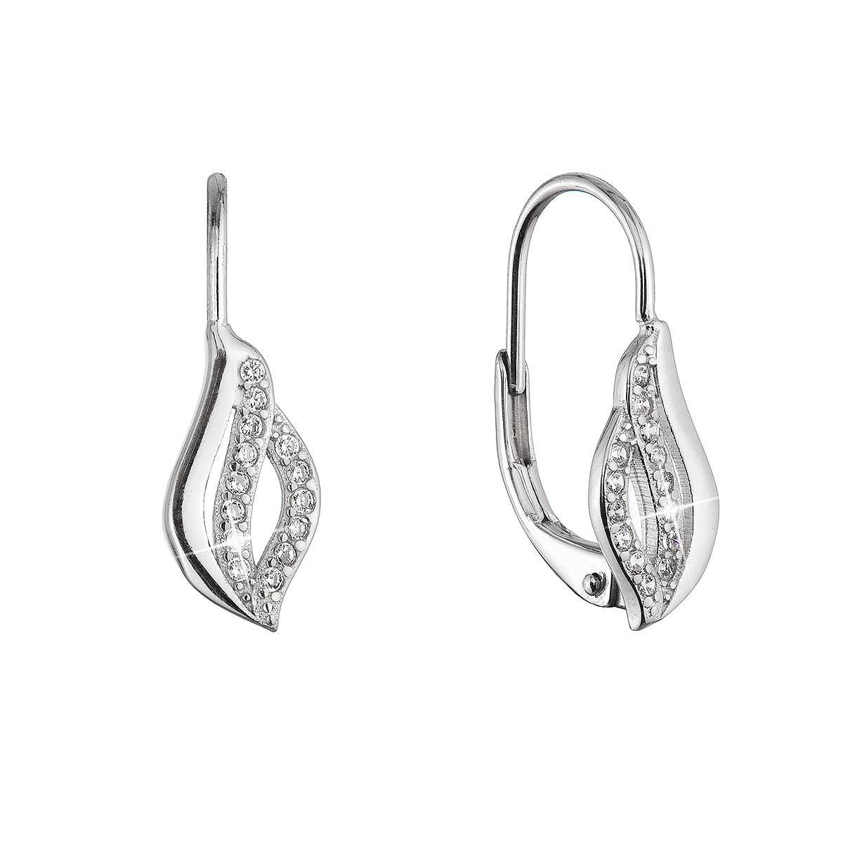 Evolution Group Stříbrné náušnice vlnky 11542.1