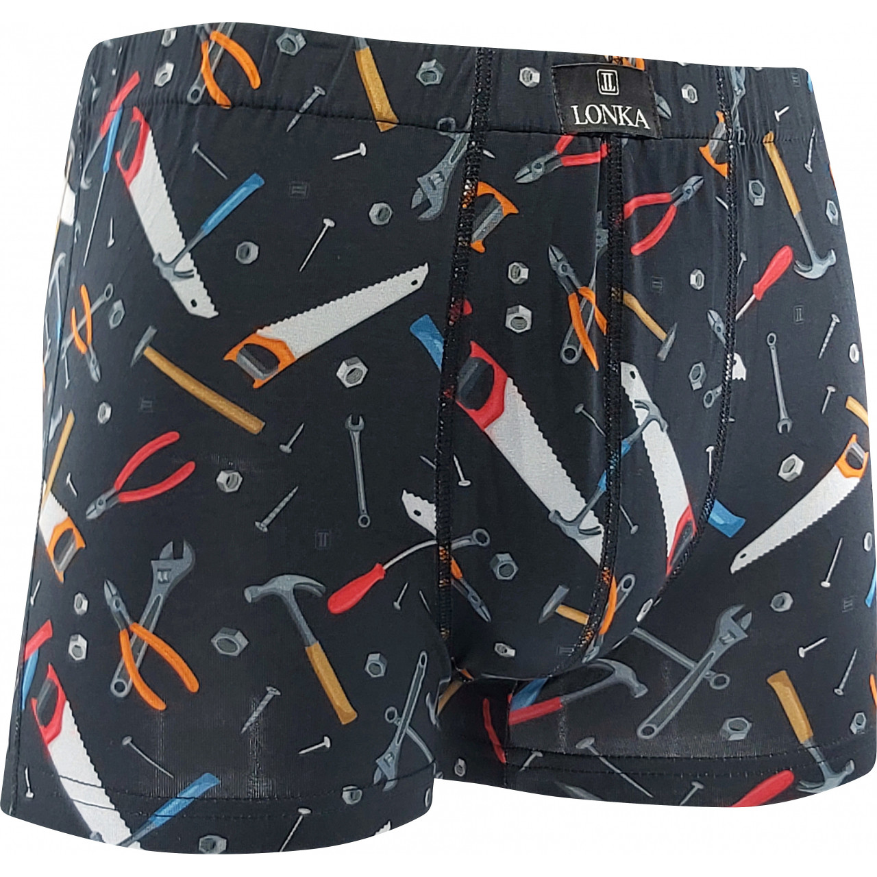 Boxerky pánské Lonka Kevin IMAGE Nářadí - černé, M