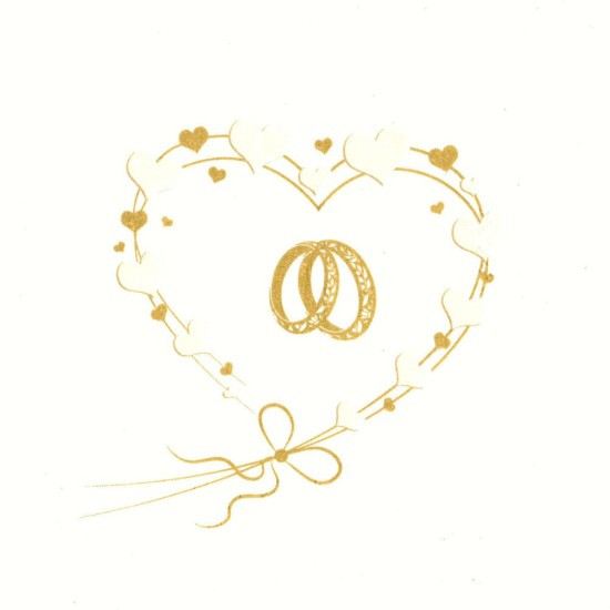 POL-MAK Ubrousky MAKI L - Wedding Rings in Heart Gold (pearl effect) - SL_SL_000801