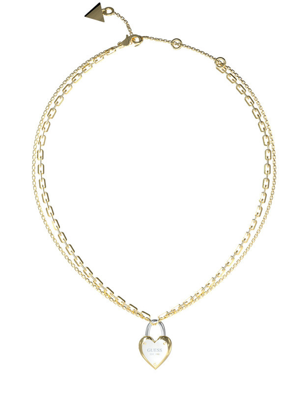 Guess Dvojitý dámský náhrdelník All You Need is Love JUBN04208JWYGRHT/U