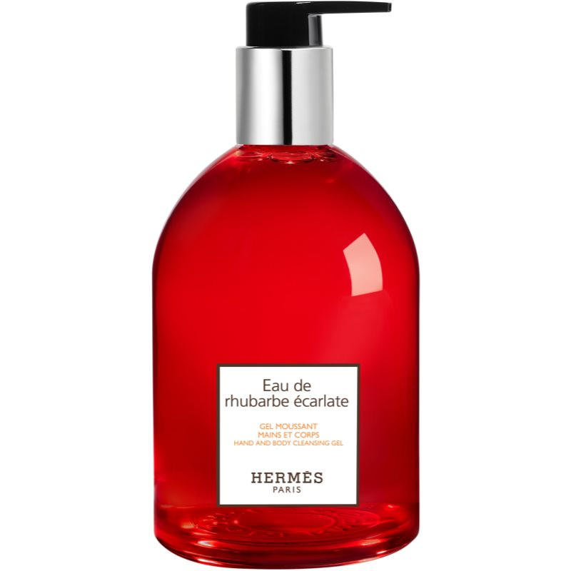 HERMÈS Le Bain Eau de rhubarbe écarlate čisticí gel na ruce a tělo 300 ml