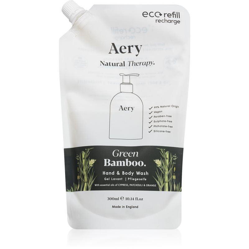 Aery Botanical Green Bamboo tekuté mýdlo na ruce a tělo náhradní náplň 300 ml