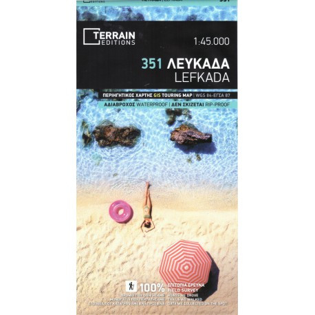 TERRAIN 351 Lefkada 1:45 000 turistická mapa