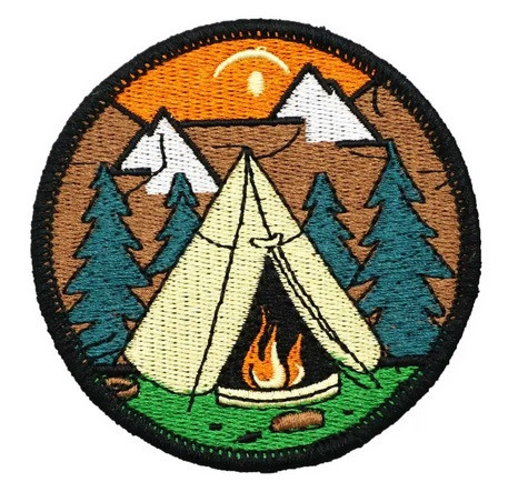 Outdoor nášivka kempování