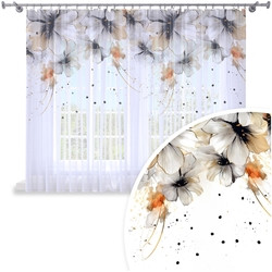 Záclona na okno Květy 300 x 150cm