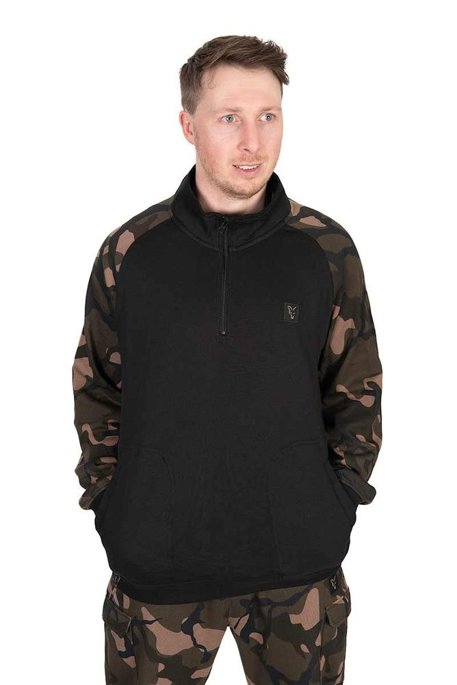 Fox Mikina LW Black/Camo QTR ZIP - L