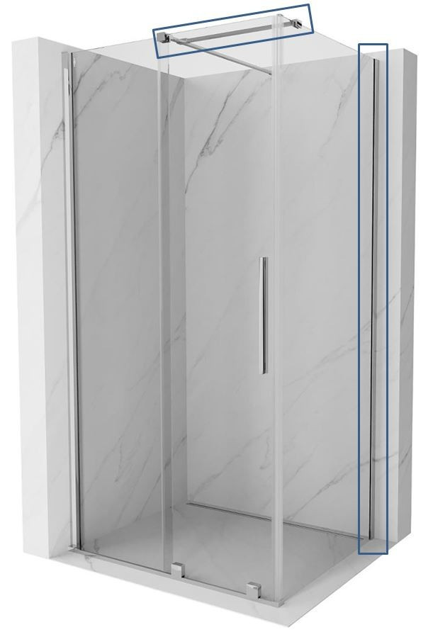 MEXEN VELAR montážní sada pro instalaci na stěnu chrom 870-00-01