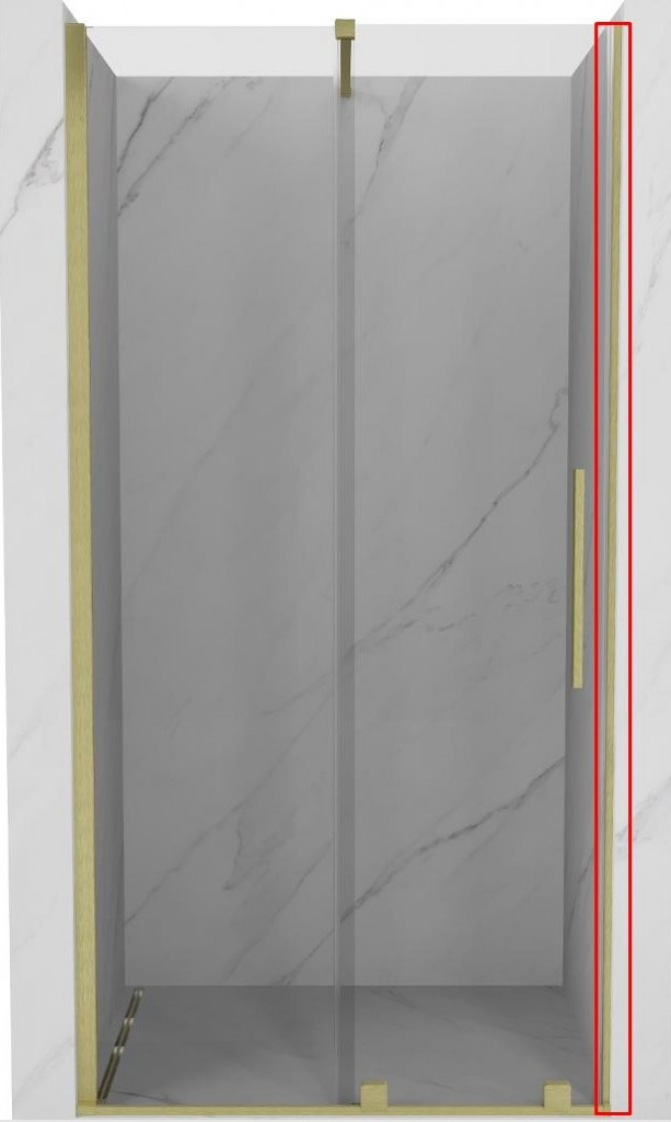 MEXEN VELAR montážní sada pro sprchové dveře broušené zlato 871-05-55