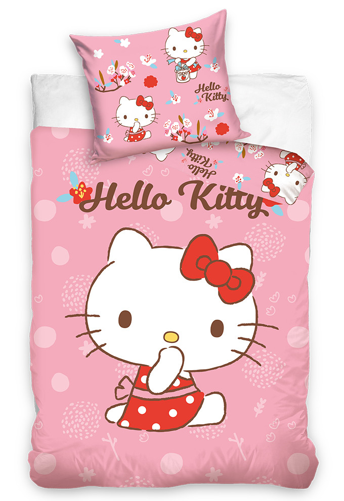 TipTrade Povlečení do postýlky 100x135 + 40x60 cm - Hello Kitty Malá mlsalka