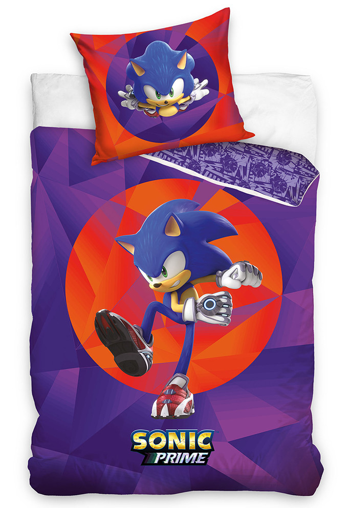 TipTrade Bavlněné povlečení 140x200 + 70x90 cm - Ježek Sonic Prime