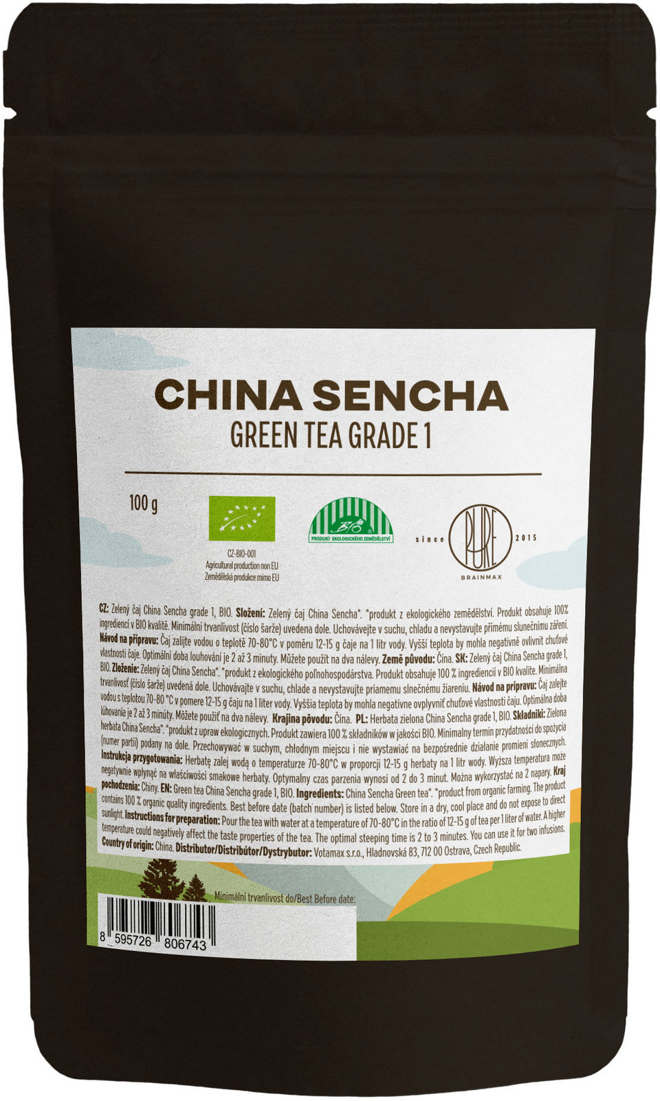 BrainMax Pure Sencha Grade 1, BIO, 100 g