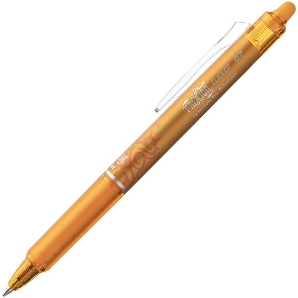 Pilot FriXion Clicker 07 Roller 0,7 mm - merunkově oranžový