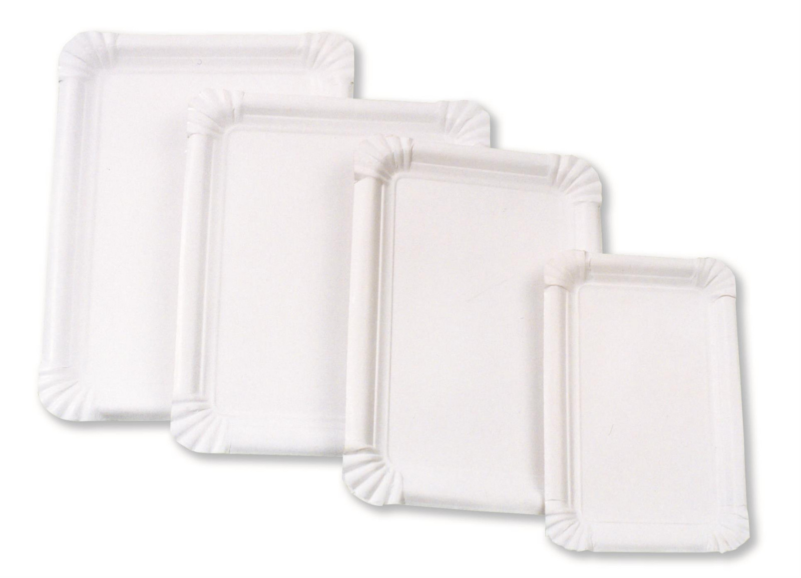 Papírové tácky - smart, č. 4c, 13 x 10 cm, bílé, 100 ks