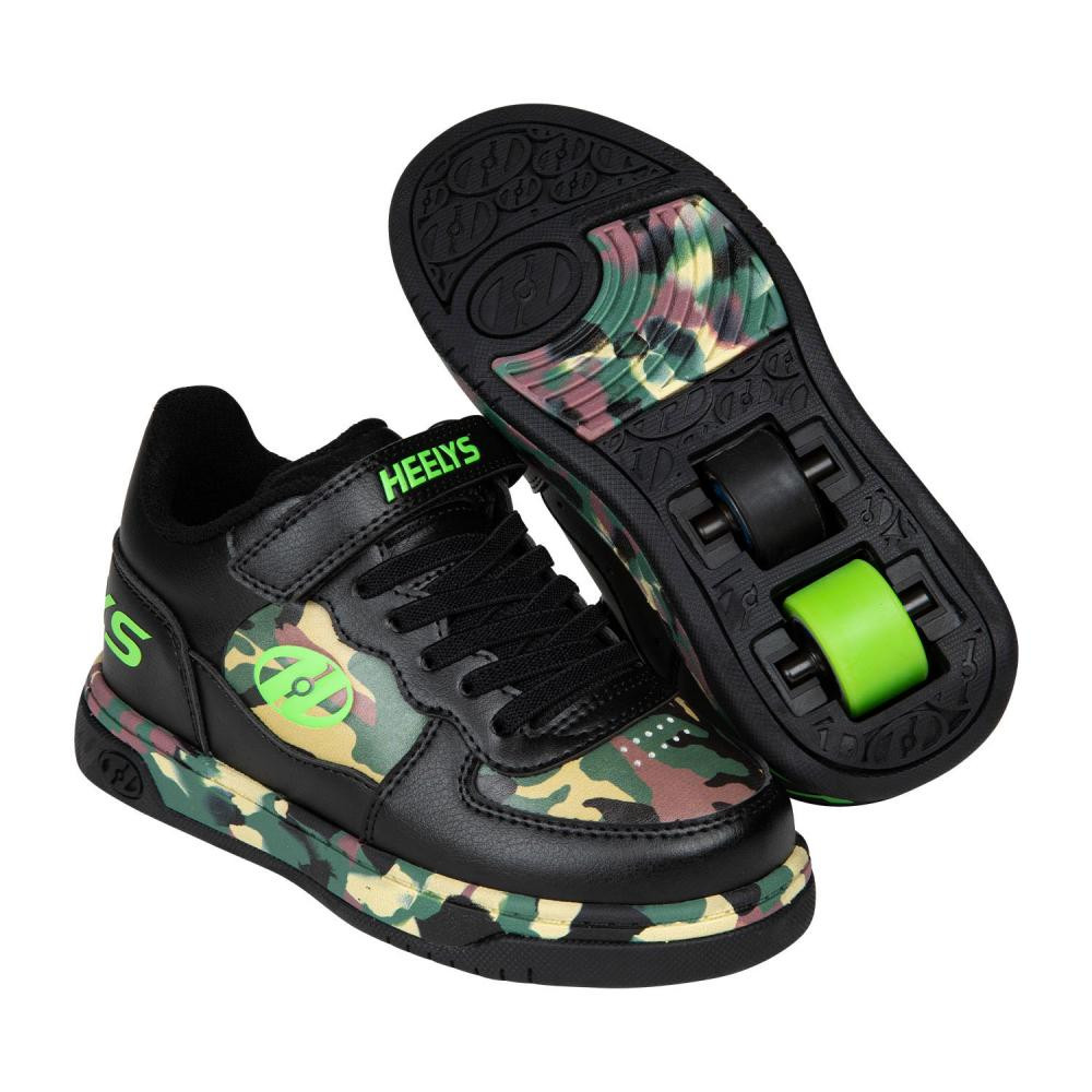 Heelys X2 - Rezerve Low X2 - Black/Camo/Green - koloboty Velikost boty: 30