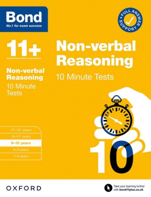 Bond 11+: Bond 11+ 10 Minute Tests Non-verbal Reasoning 9-10 years (Primrose Alison)(Paperback / softback)