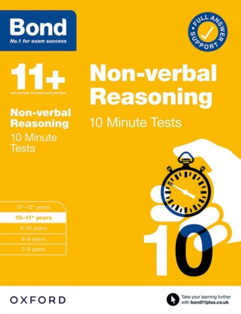 Bond 11+: Bond 11+ 10 Minute Tests Non-verbal Reasoning 10-11 years (Primrose Alison)(Paperback / softback)