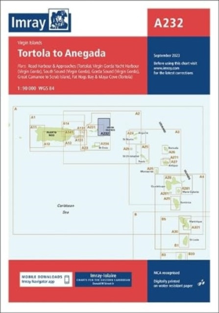 Imray Chart A232 - Tortola to Anegada (Imray)(Sheet map, folded)