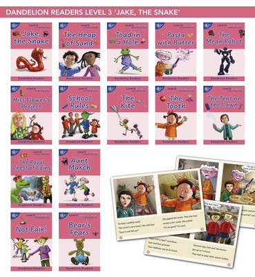 Phonic Books Dandelion Readers Vowel Spellings Level 3 (Four to five vowel teams for 12 different vowel sounds ai, ee, oa, ur, ea, ow, b'oo't, igh, l'oo'k, aw, oi, ar) - Decodable books for beginner readers Four to five vowel teams for 12 different vowel