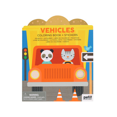 Vehicles Coloring Book + Stickers (Petit Collage)(Paperback)