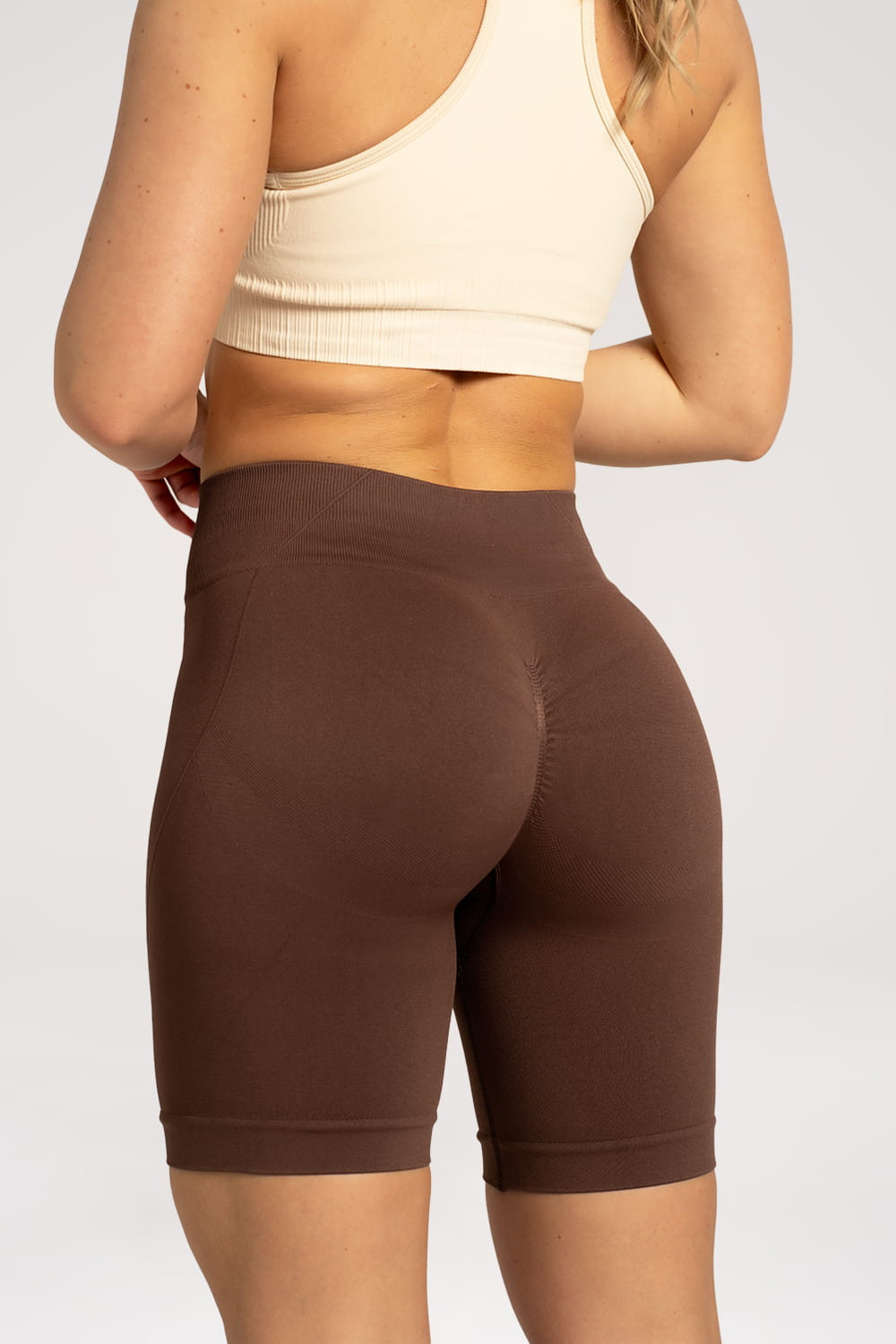 Gym Glamour Biker Kraťásky Basic Brown Barva: Hnědá, Velikost: XS