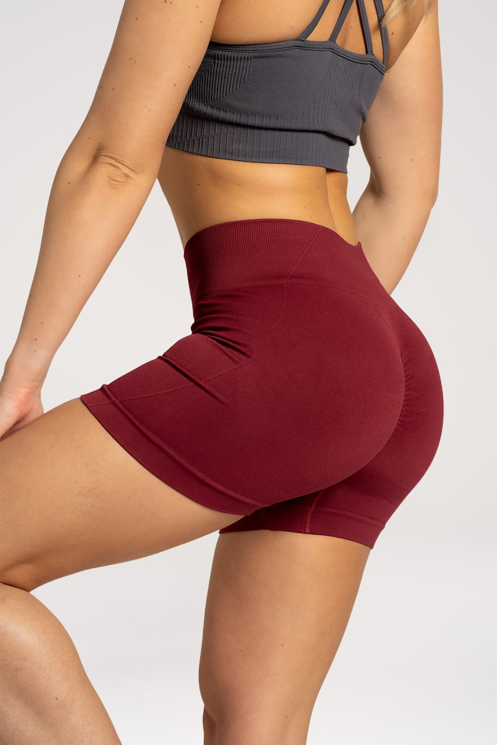 Gym Glamour Kraťásky Basic Bordo Barva: Vínová, Velikost: S