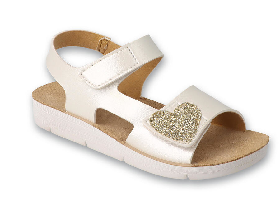 BEFADO 068Y007 28 dívčí sandálky CLIP srdíčko 31 068Y007_31