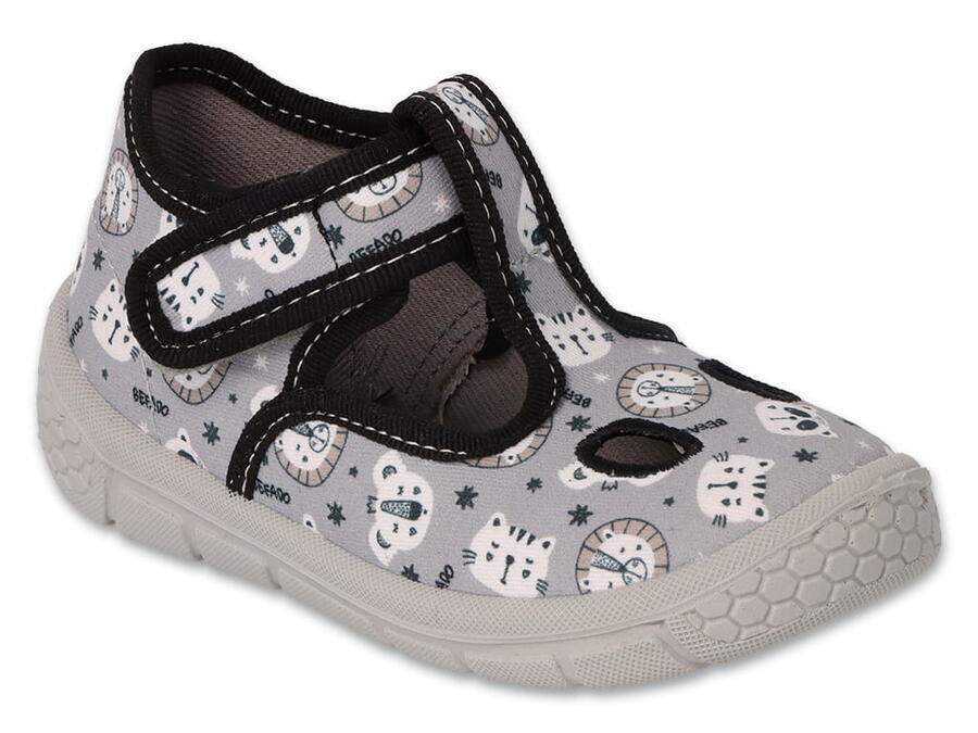 BEFADO 630P012 chlapecké bačkorky šedé ZOO 19 630P012_19
