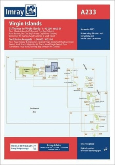 Imray Chart A233 - Virgin Islands (Imray)(Sheet map, folded)