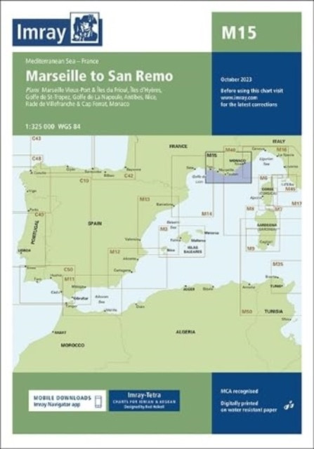 Imray Chart M15 - Marseille to San Remo (Imray)(Fold-out book or chart)