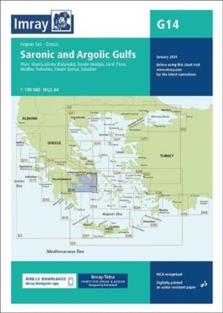 Imray Chart G14 - Saronic and Argolic Gulfs (Imray)(Sheet map, folded)