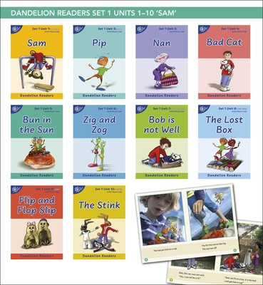 Phonic Books Dandelion Readers Set 1 Units 1-10 (Alphabet code, blending 4 and 5 sound words) - Decodable books for beginner readers Alphabet code, blending 4 and 5 sound words (Phonic Books)(Book)