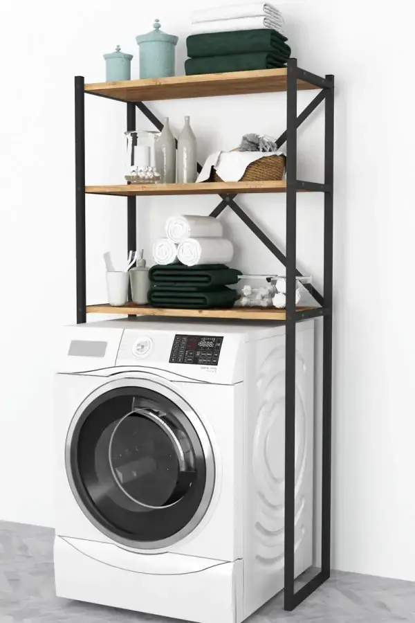 Casarredo Regál na pračku SIARA borovice/černá