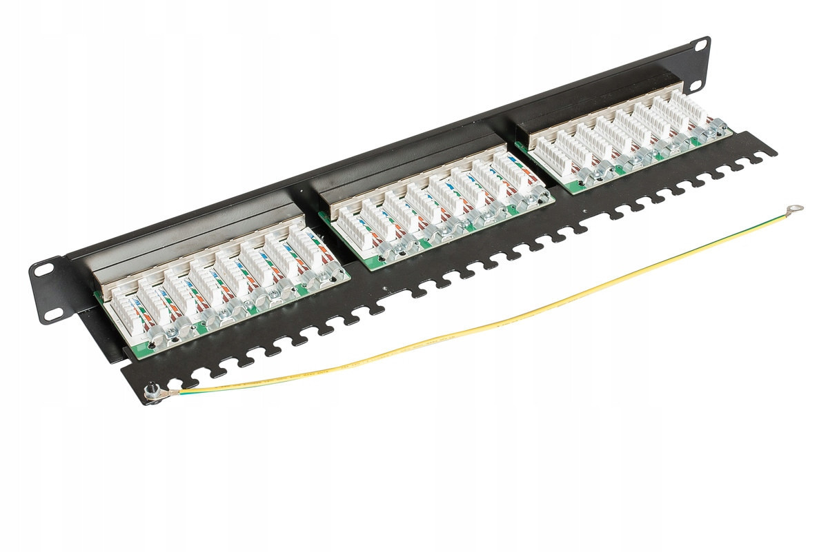 Panelový panel kategorie 6 24 x RJ45 s policí CCAS-PA6-24STP-O-2