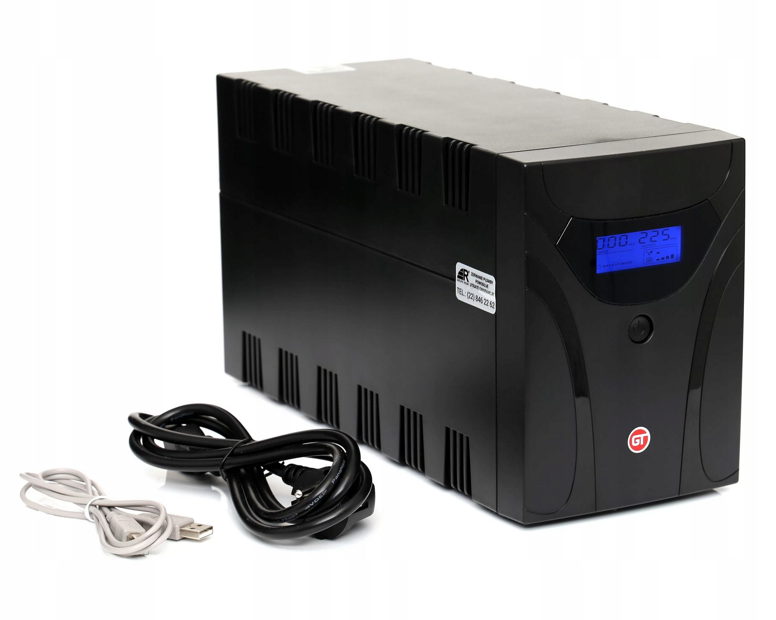 Záložní zdroj Ups 1200VA 600W LCD Gt Power Box schuko