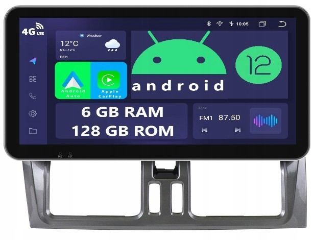 Radio 2DIN Navigace Android Volvo XC60 A 6/128GB Dsp Carplay Lte