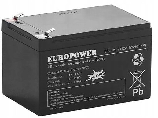 Baterie Agm Vrla Baterie Europower EPL12-12 12V 12AH Epl 12-12 EPL12 12