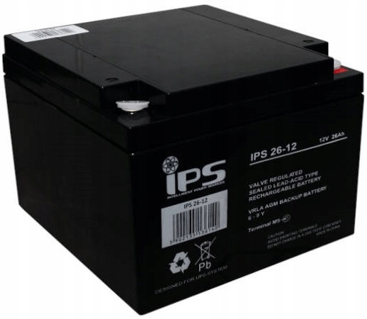 Baterie Agm Baterie Ips IPS26-12 12V 26AH IPS26 26 Záložní Zdroj Ups