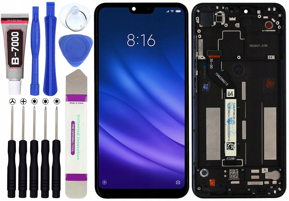 Xiaomi Mi 8 Lite LCD displej Obrazovka Rámeček
