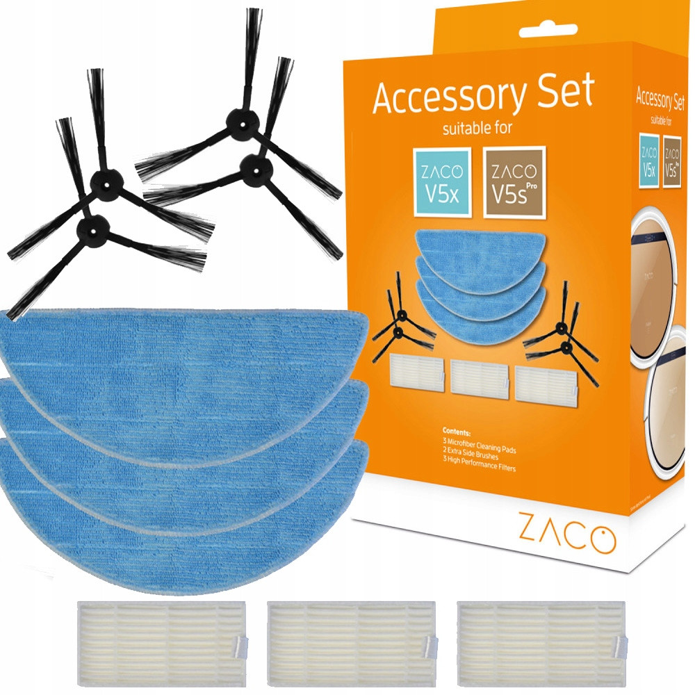Zaco V5x V5S Pro Sada originálního příslušenství pro robotický vysavač